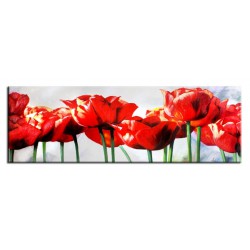  Obraz olejny ręcznie malowany Kwiaty 50x150cm