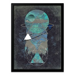  Obraz na płótnie w ramie 33x43 cm plakat niebieski księżyc