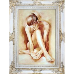  Obraz ręcznie malowany na płótnie 78x98cm akt kobiecy