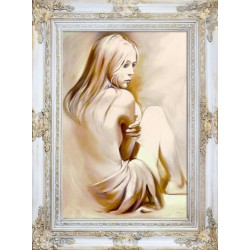  Obraz ręcznie malowany na płótnie 78x98cm akt kobiecy