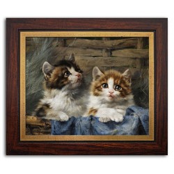  Obraz na płótnie 31x26cm dwa małe kotki