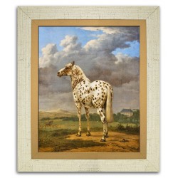  Obraz na płótnie 27x32cm łaciaty koń
