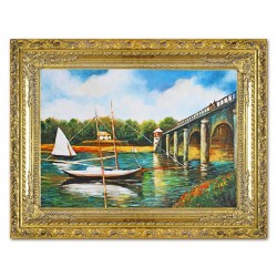  Obraz olejny ręcznie malowany Claude Monet Most w Argenteuil kopia