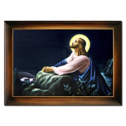  Obraz olejny ręcznie malowany Modlitwa w Ogrójcu 75x105 cm