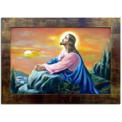  Obraz olejny ręcznie malowany Modlitwa w Ogrójcu 75x105 cm