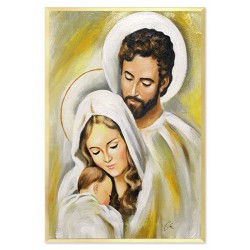  Obraz Świętej Rodziny na ślub 63x93 cm malowany na płótnie olejny
