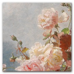  Obraz na płótnie 30x30cm kwitnące róże