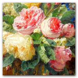  Obraz na płótnie 30x30cm kwitnące róże