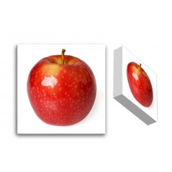  Obraz na płótnie 20x20x3cm czerwone jabłuszko