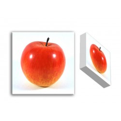  Obraz na płótnie 20x20x3cm czerwone jabłuszko