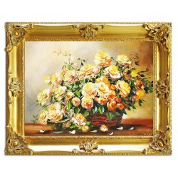  Obraz olejny ręcznie malowany Kwiaty 75x95cm