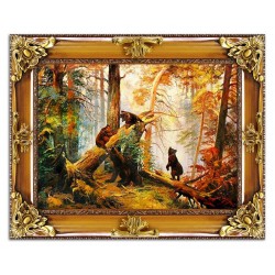  Poranek w sosnowym lesie Iwana Szyszkin obraz ręcznie malowany na płótnie 75x95cm