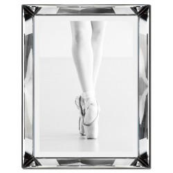  Obraz w lustrzanej ramie do salonu czarno-biały baletnica 41x51cm