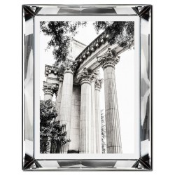  Obraz w lustrzanej ramie do salonu czarno-biały antyczne kolumny 41x51cm