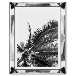  Obraz w lustrzanej ramie do salonu czarno-biały palma 41x51cm