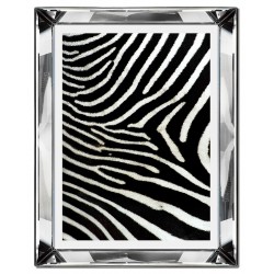  Obraz w lustrzanej ramie do salonu Ethno 41x51cm zebra