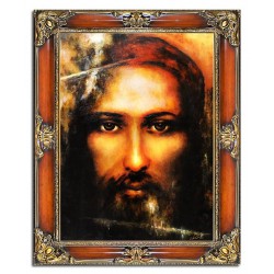  Obraz olejny ręcznie malowany z Jezusem Chrystusem z Całunu Turyńskiego obraz w ramie 75x95 cm