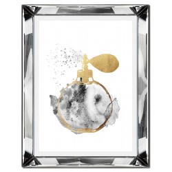  Obraz w lustrzanej ramie do salonu glamour perfumy 41x51cm