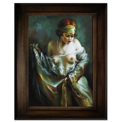 Obraz ręcznie malowany na płótnie 76x96cm akt kobiecy