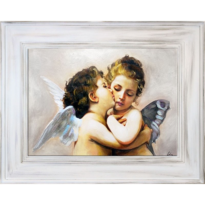  Obraz z Aniołkami pocałunek 76x96 obraz malowany na płótnie w ramie
