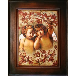  Obraz z Aniołkami przytulonymi 76x96 obraz malowany na płótnie w ramie