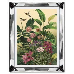  Obraz w lustrzanej ramie do salonu kwiaty na łące 41x51cm