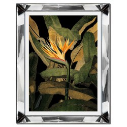  Obraz w lustrzanej ramie do salonu tropikalny kwiat 41x51cm