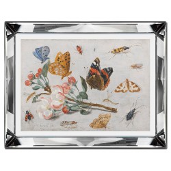  Obraz w lustrzanej ramie do salonu kolorowe motyle 41x51cm