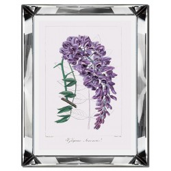  Obraz w lustrzanej ramie do salonu fioletowy kwiat 41x51cm