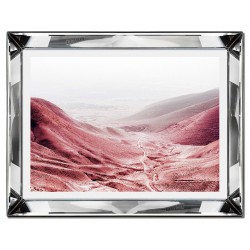  Obraz w lustrzanej ramie do salonu różowa pustynia 41x51cm