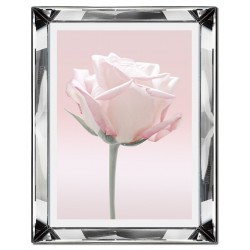  Obraz w lustrzanej ramie do salonu róża glamour 41x51cm