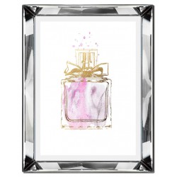  Obraz w lustrzanej ramie do salonu różowe perfumy glamour 41x51cm