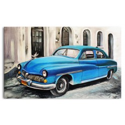  Obraz olejny ręcznie malowany 200x125cm Auto retro