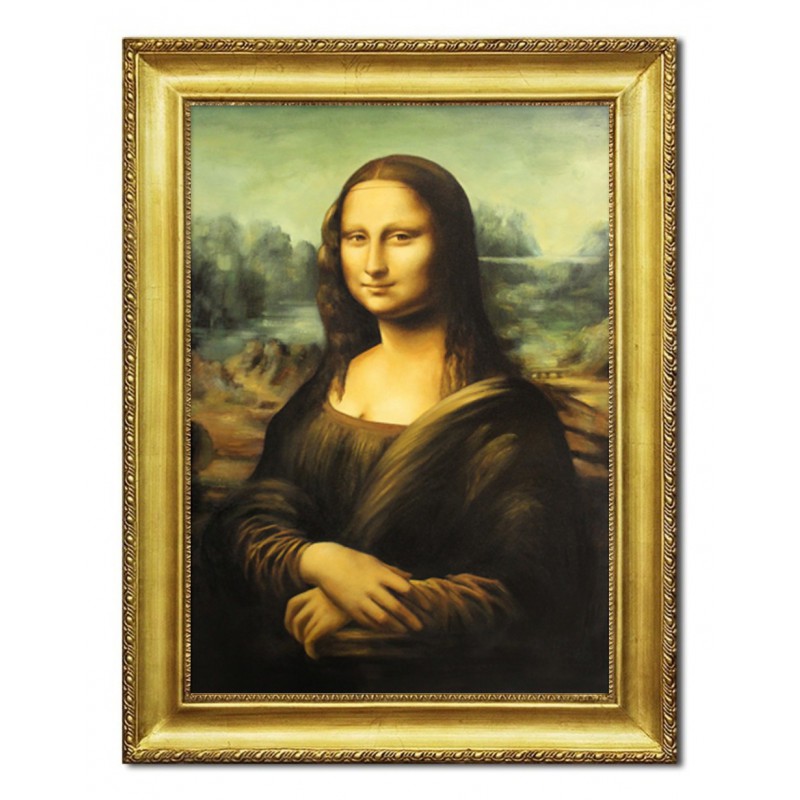  Obraz olejny ręcznie malowany na płótnie 64x84cm Leonardo da Vinci Mona Lisa kopia