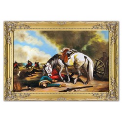  Obraz olejny ręcznie malowany 75x115cm Juliusz Kossak Wierny Towarzysz