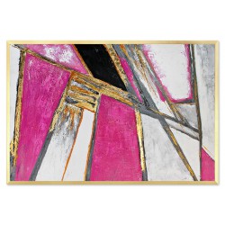  Obraz olejny ręcznie malowany 63x93cm Różowe pola