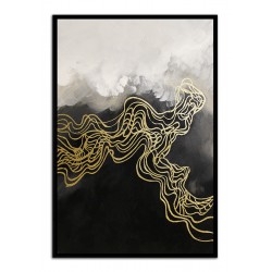  Obraz olejny ręcznie malowany 63x93cm Czarny wąż