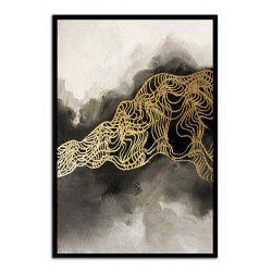  Obraz olejny ręcznie malowany 63x93cm Złoty wąż