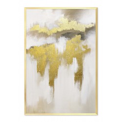  Obraz olejny ręcznie malowany 63x93cm Złote ptaki