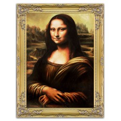 Obraz olejny ręcznie malowany na płótnie 65x85cm Leonardo da Vinci Mona Lisa kopia