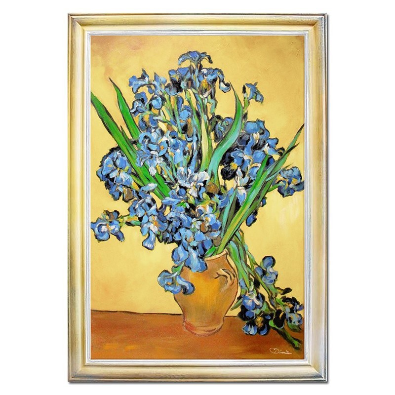  Obraz olejny ręcznie malowany Vincent van Gogh Irysy kopia 75x105cm