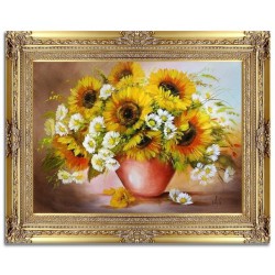  Obraz olejny ręcznie malowany Kwiaty 77x97cm