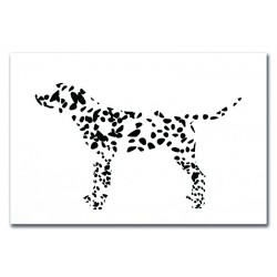  Obraz ręcznie malowany na płótnie 60x90cm pies czarno-biały
