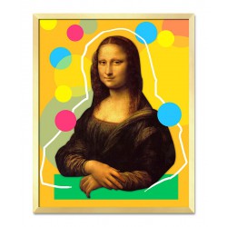  Obraz na płótnie 43x53cm Mona Lisa abstrakcja