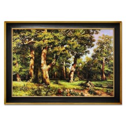  Krajobraz stary las ręcznie malowany na płótnie 91x121cm