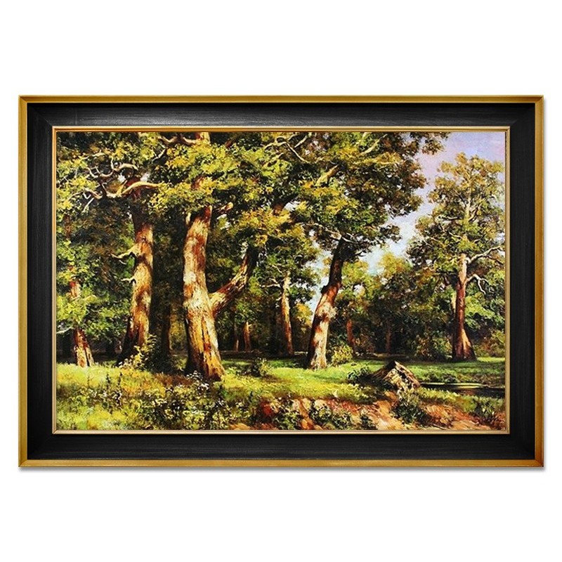  Krajobraz stary las ręcznie malowany na płótnie 91x121cm