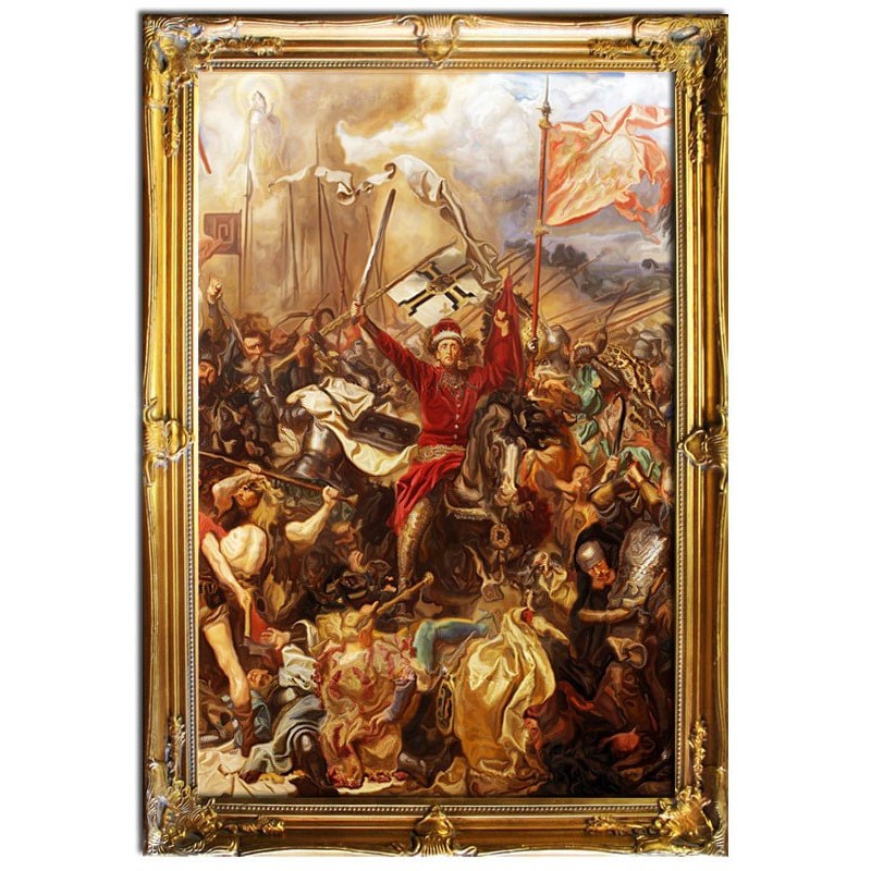  Obraz olejny ręcznie malowany na płótnie 75x105cm Jan Matejko Bitwa pod Grunwaldem kopia