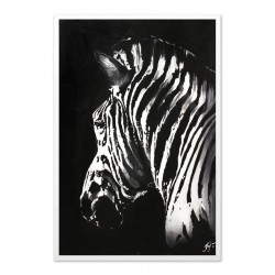  Obraz olejny ręcznie malowany 63x93cm Profil zebry