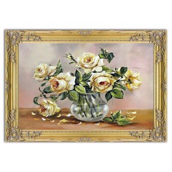 Obraz olejny ręcznie malowany Kwiaty 75x105cm