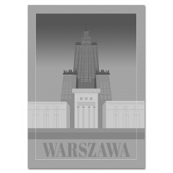  Obraz na płótnie do salonu szary loft 50x70 cm miasto Warszawa